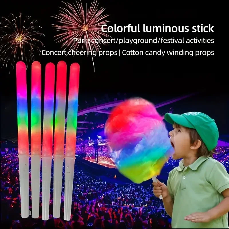 Cotton Candy Cone - 10/30 ชิ้น ไฟ LED รูปทรงกรวยสายไหม ไฟกระพริบหลายโหมด