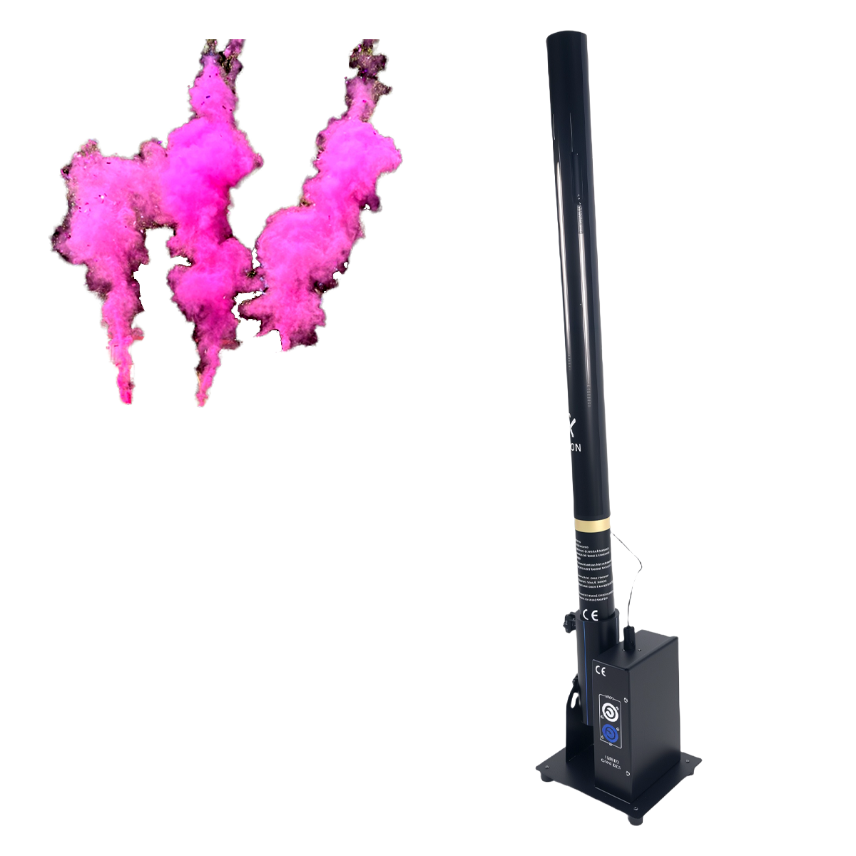 Confetti Cannon Tube - ปืนยิงกระดาษคอนเฟตติไฟฟ้า ควบคุมระยะไกล หัวเดียว สำหรับงานแต่งงาน งานเปิดเผยเพศลูก งานโฮลี