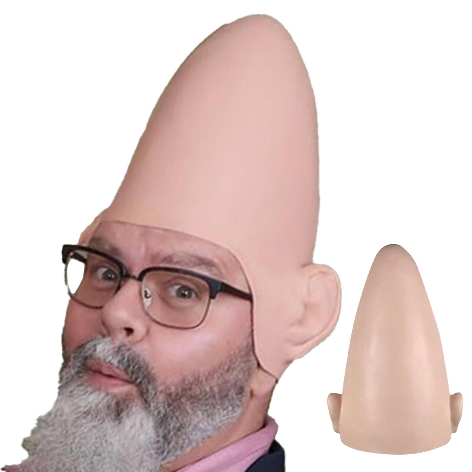 Party Hat Cone - หมวกคอสเพลย์ฮาโลวีนรูปทรงกรวยเอเลี่ยน หัวโล้น ทำจากลาเท็กซ์ อุปกรณ์สวมศีรษะสำหรับคอสเพลย์ สำหรับผู้หญิง สาววัยรุ่น