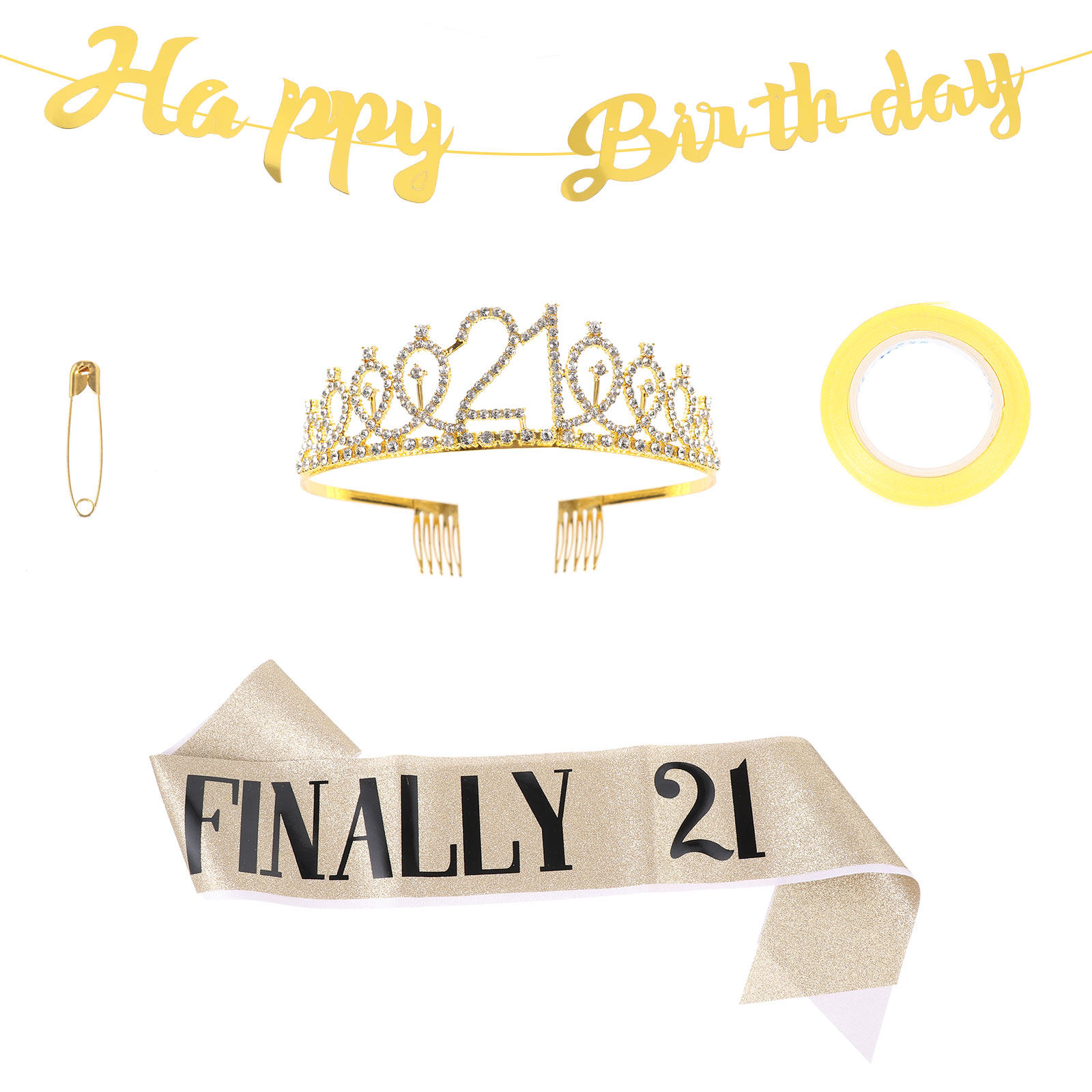 ชุดอุปกรณ์ปาร์ตี้วันเกิด: มงกุ - Birthday Sash Glitter บทวิจารณ์และราคา