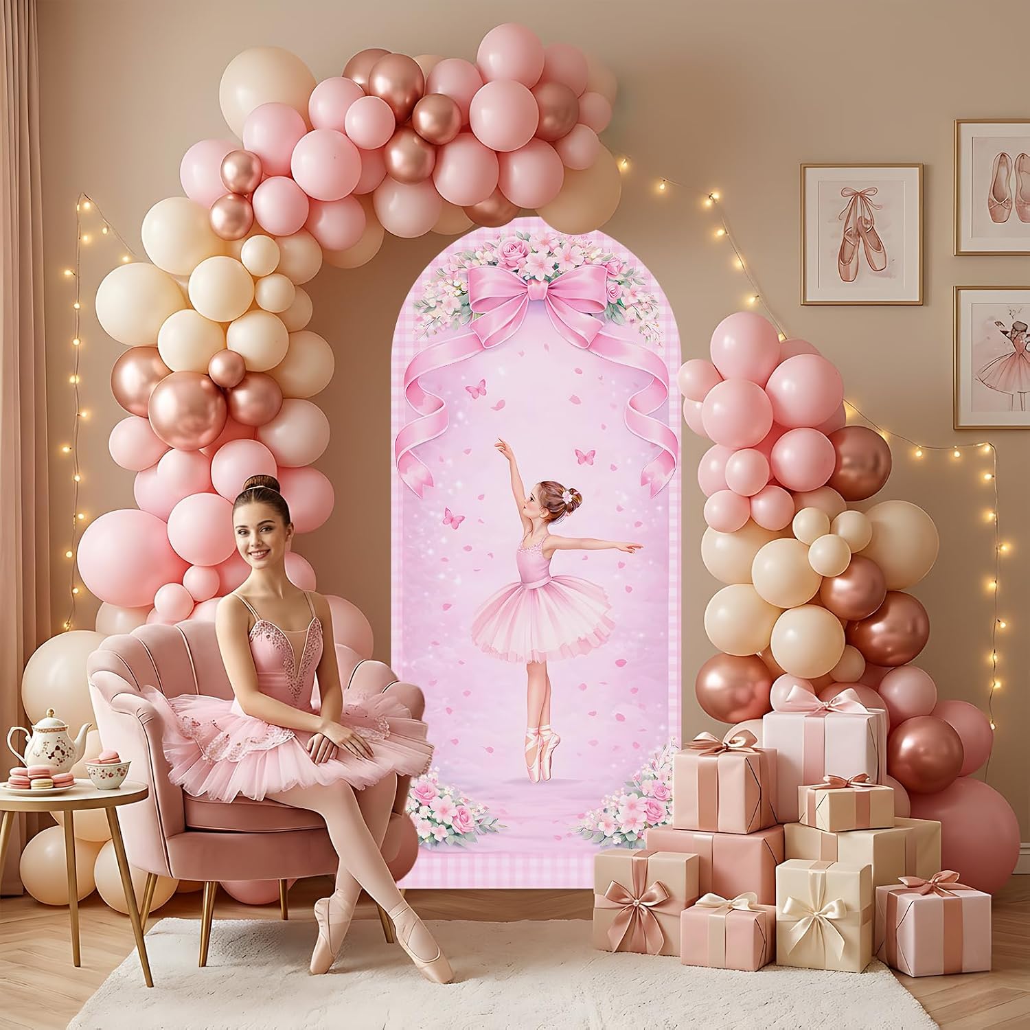 ผ้าคลุมฉากหลังแบบสองด้านลายบัล - Dessert Table Backdrop บทวิจารณ์และราคา