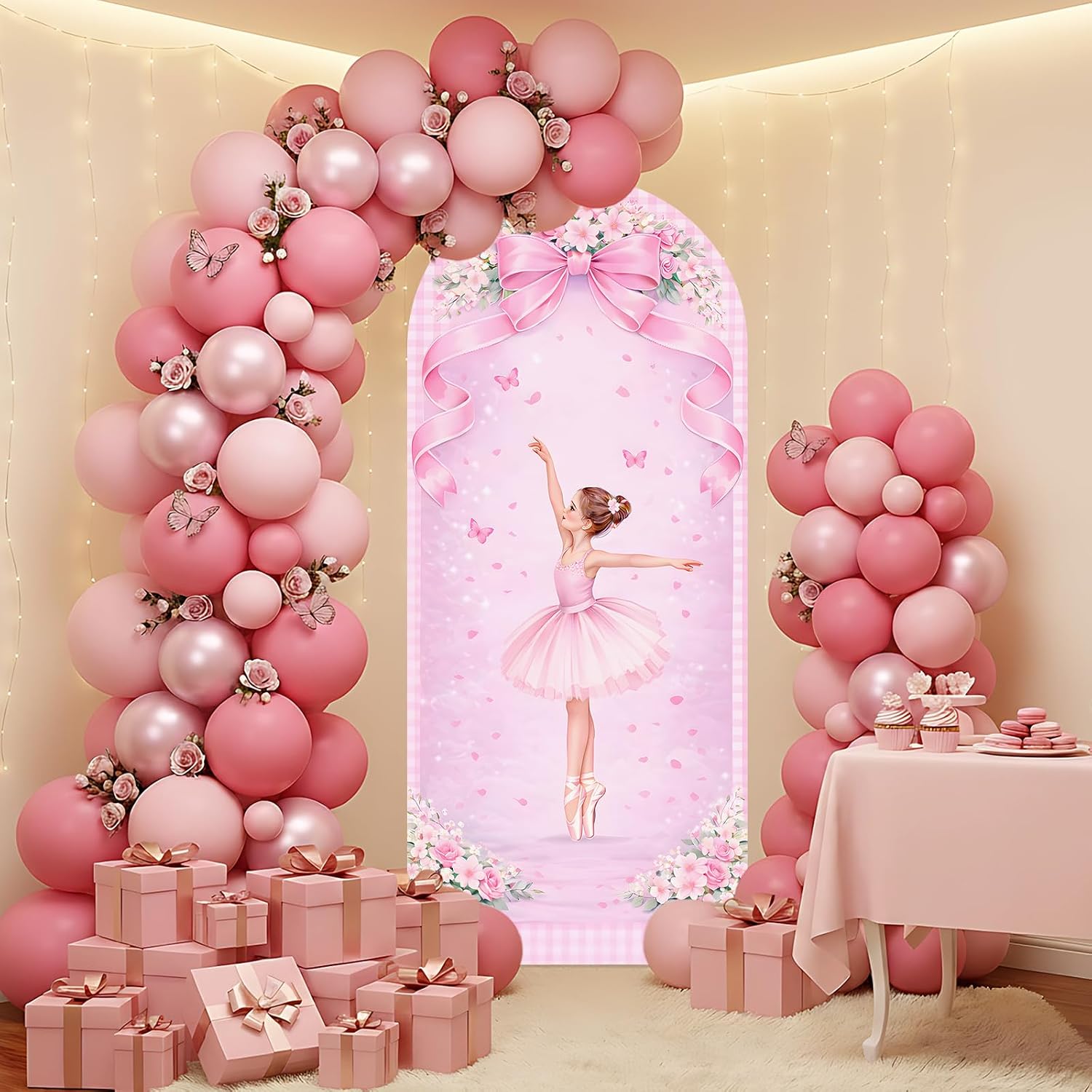 ผ้าคลุมฉากหลังแบบสองด้านลายบัล - Dessert Table Backdrop บทวิจารณ์และราคา