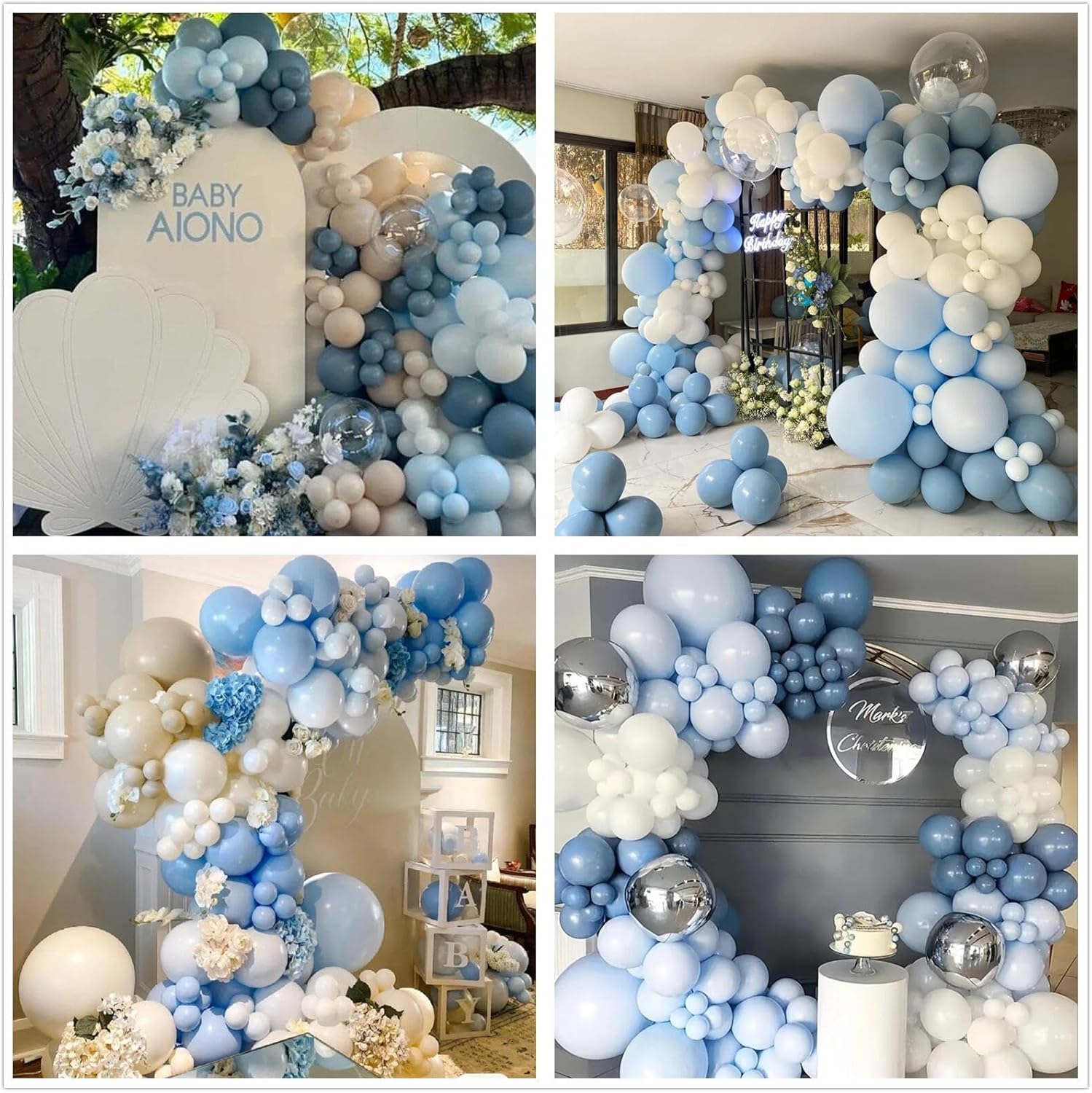 ชุดลูกโป่งลาเท็กซ์สีฟ้าอมน้ำตา - Balloon Arch Kit บทวิจารณ์และราคา
