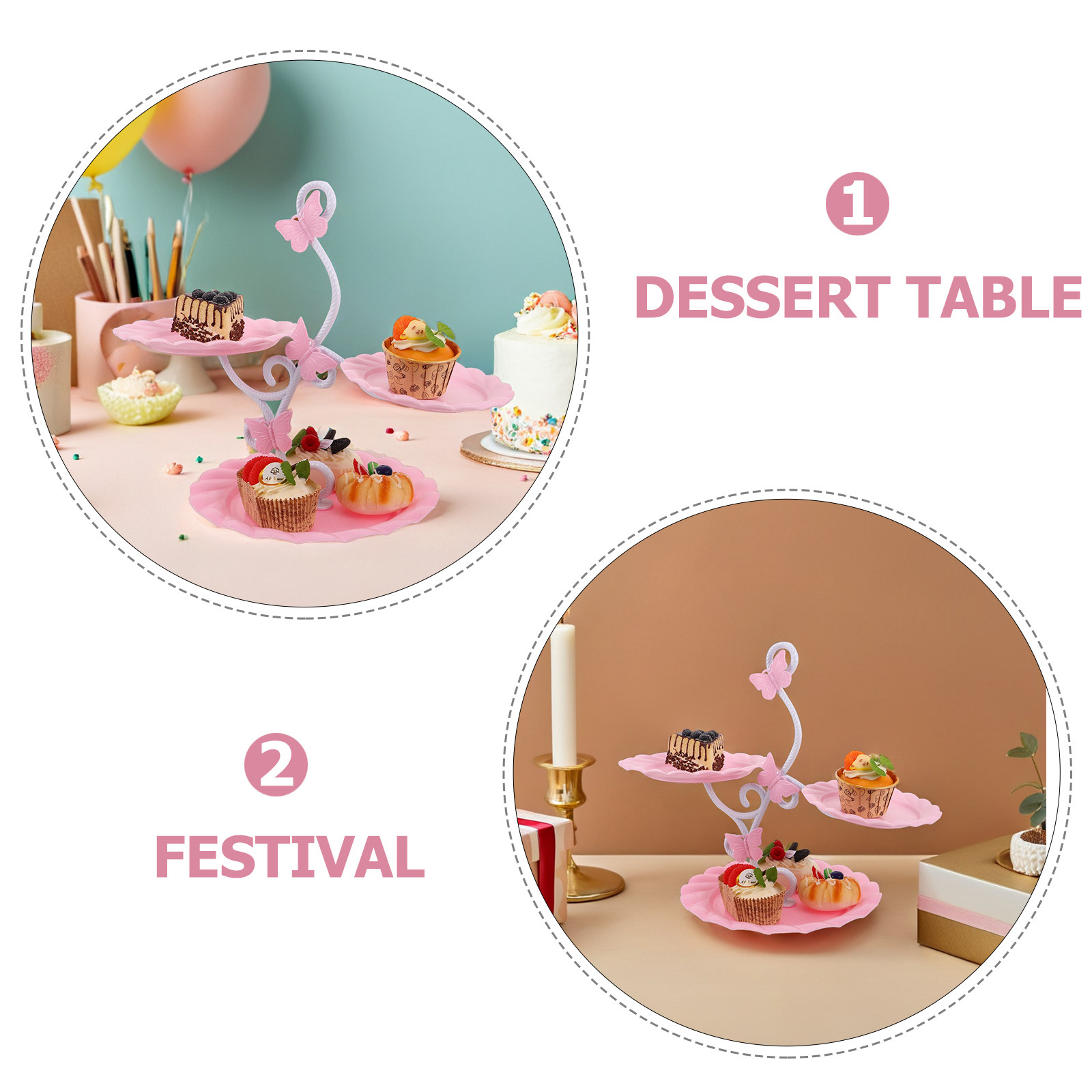 ชั้นวางเค้ก 3 ชั้น สไตล์ยุโรปห - Cupcake Stand Tier บทวิจารณ์และราคา